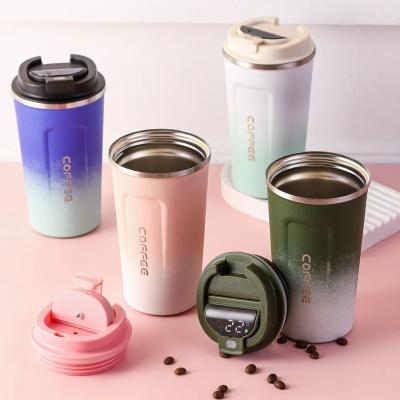 Uplifted Finds Smart Stainless Steel Tumbler With Temperature Display blue 380 Ml