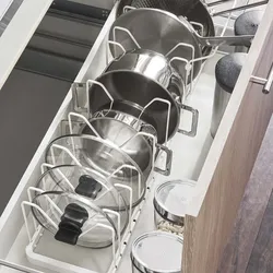 Yamazaki Home Kochtopf Deckelhalter Organizer Aufbewahrung für Topf und Deckel verstellbar weiß 03840
