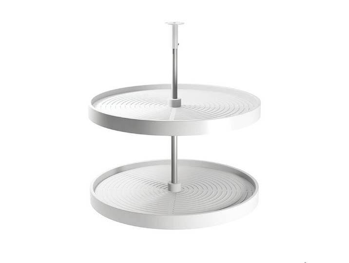 Emuca Jeu de plateaux circulaires Shelvo pour meuble de cuisine pour module de 800 mm plastique et aluminium blanc