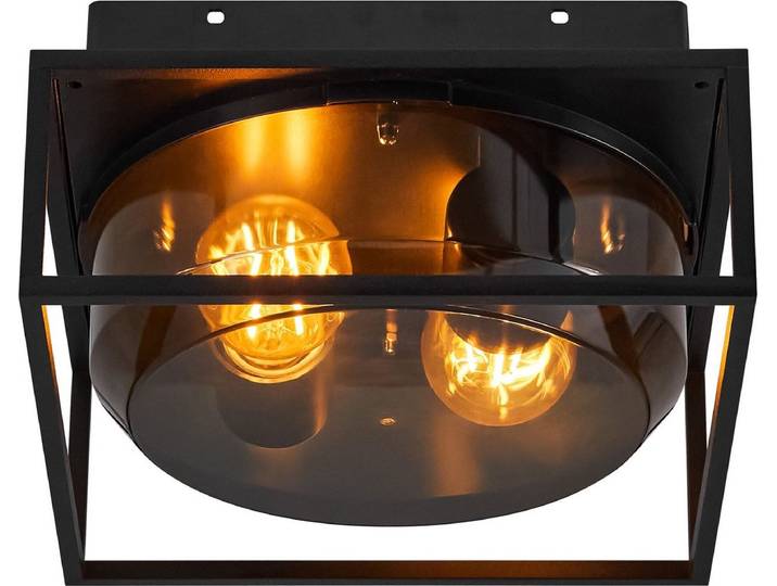 Nordlux Griffin-plafondlamp-2xE27-smoke glas