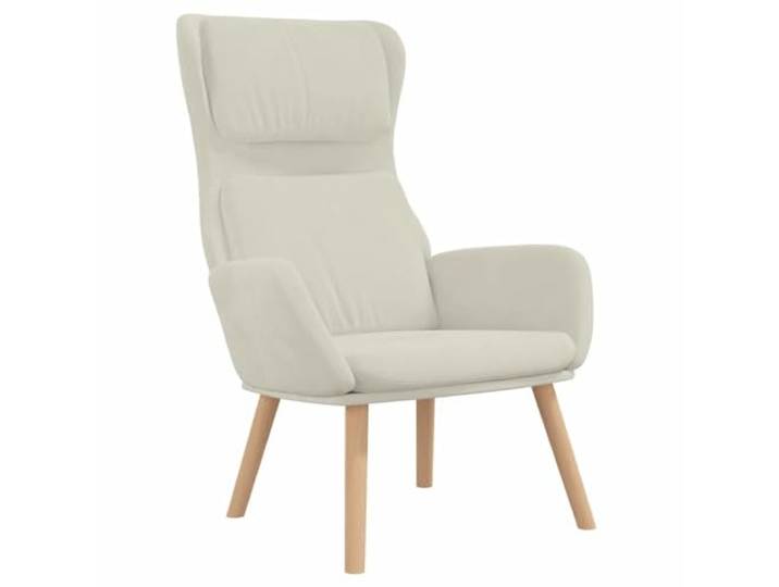 Heofavd Relaxsessel Cremeweiß Samt Polstersessel Wohnzimmer Stuhl