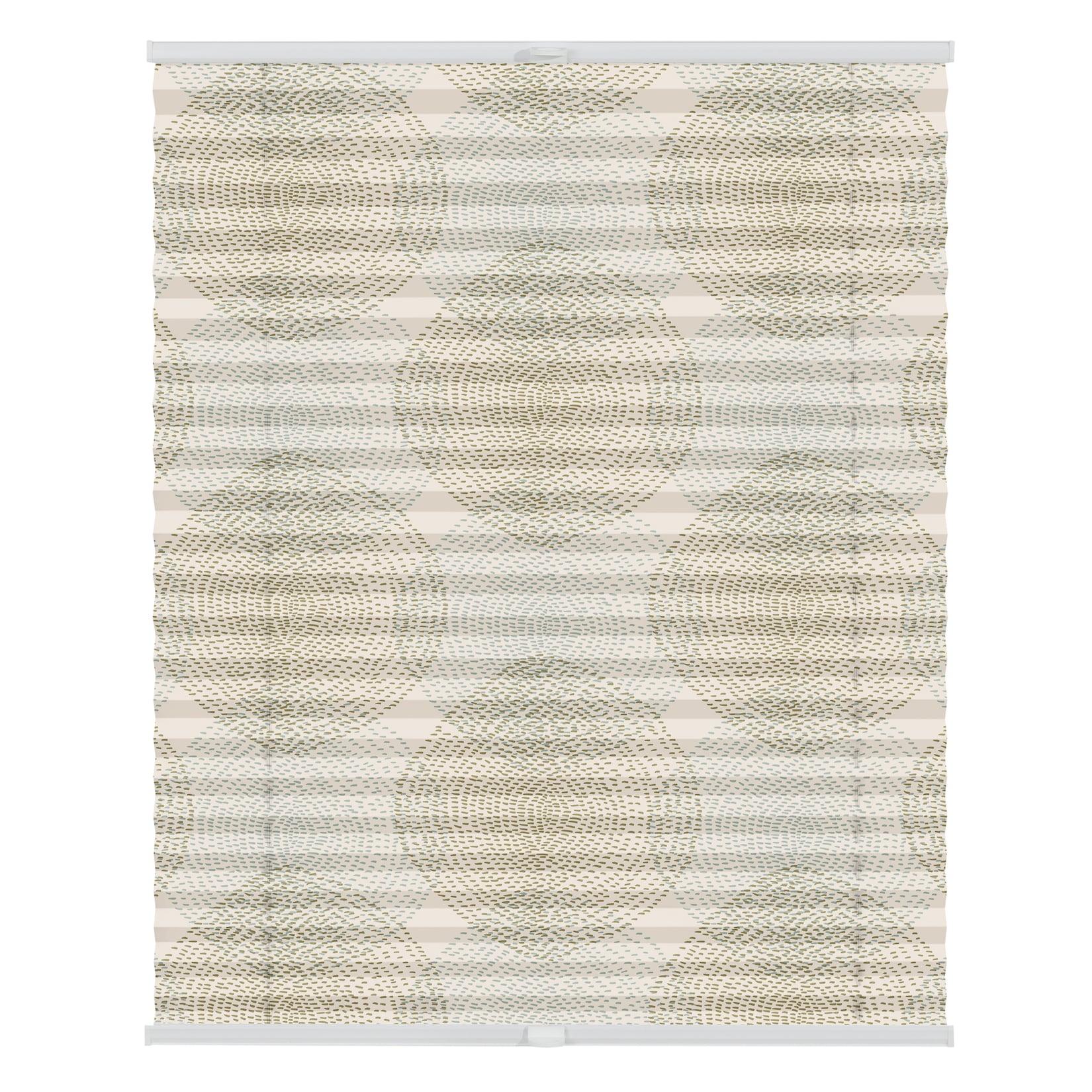 Lichtblick Plissee Klemmfix, ohne Bohren, blickdicht, Stripy Boho Drop India - Beige