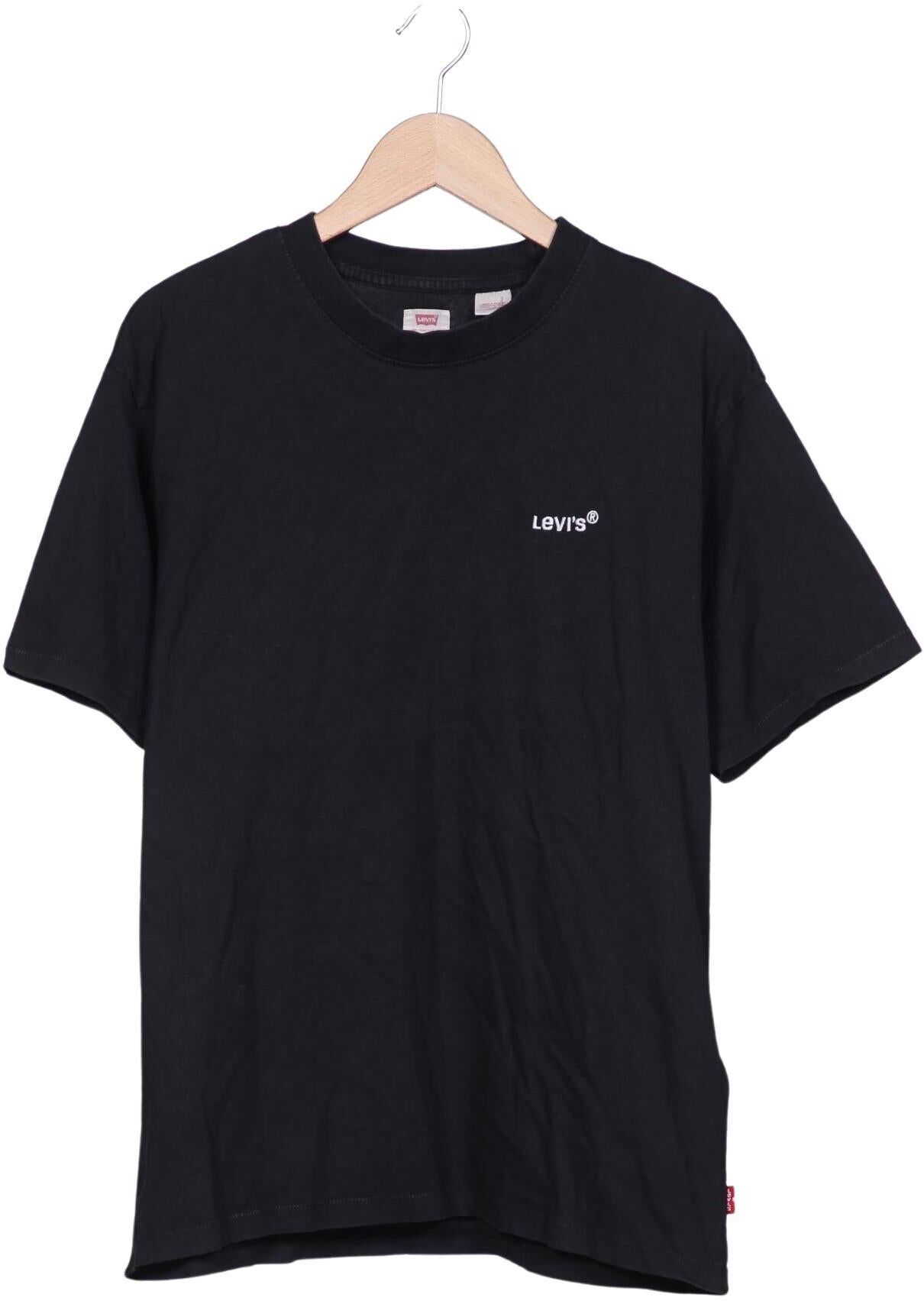 Levis Herren T-Shirt, Schwarz, Gr. M, Baumwolle - Second Hand