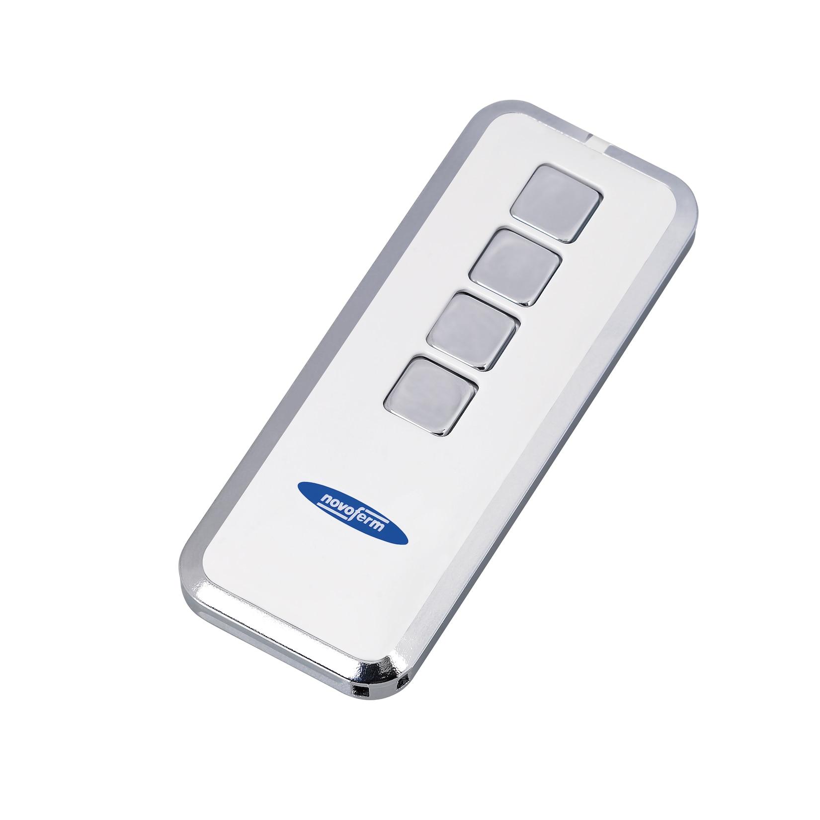 Novoferm Garagentor Handsender Mini-Novotron 524 Design, 4 Kanal, Silber / Weiß