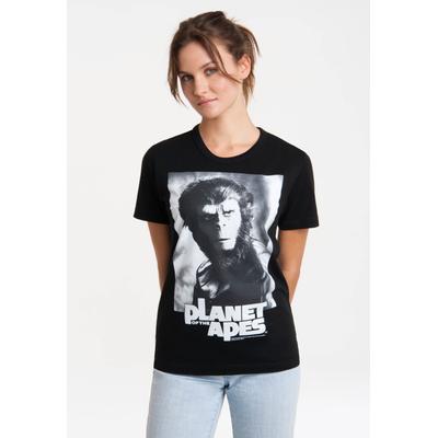 T-Shirt LOGOSHIRT "Planet der Affen", Damen, Gr. L, schwarz, 100% Baumwolle, bedruckt, normal, Rundhals, Shirts T-Shirt, mit lizenziertem Print