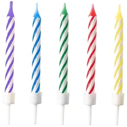 10 Geburtstagskerzen Regenbogen Farben
