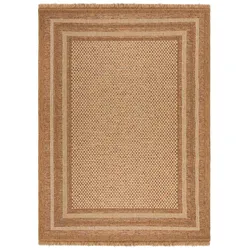 KADIMA DESIGN Flachgewebe Teppich Jute-Optik | Indoor Outdoor | Schmutzabweisend & Waschbar | 200x290cm