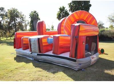 JumpOrange Shadow Obstacle Course Bounce House Inflatable with Air Blower, Commercial Grade, Outdoor Play Kids Party (Piece 4)