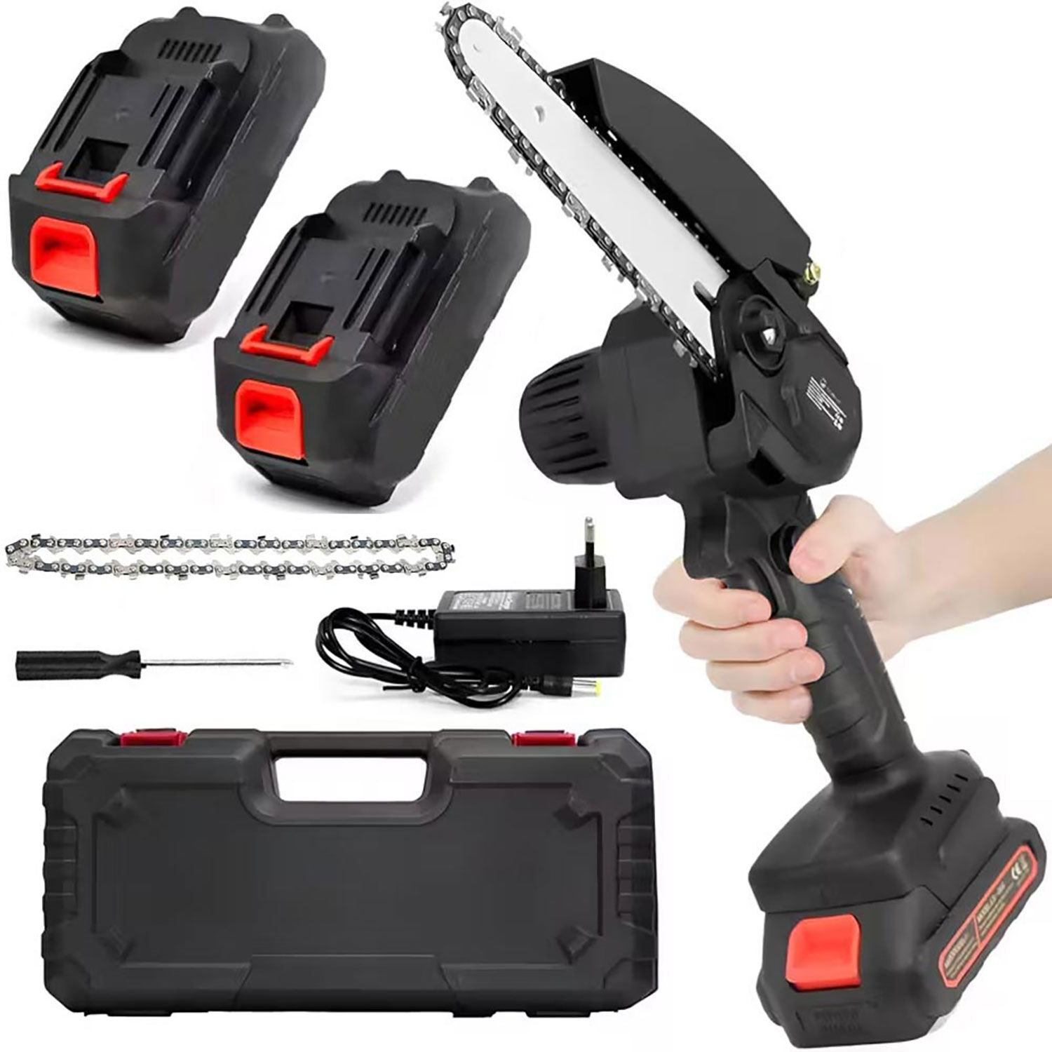 giordanoshop Mini Motosega Elettrica con Doppia Batteria Sega Portatile per Potatura con Accessori...