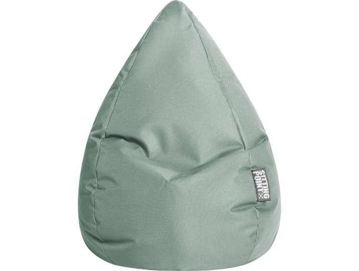Pouf poire xl d'intérieur vert eucalpytus 70x110cm