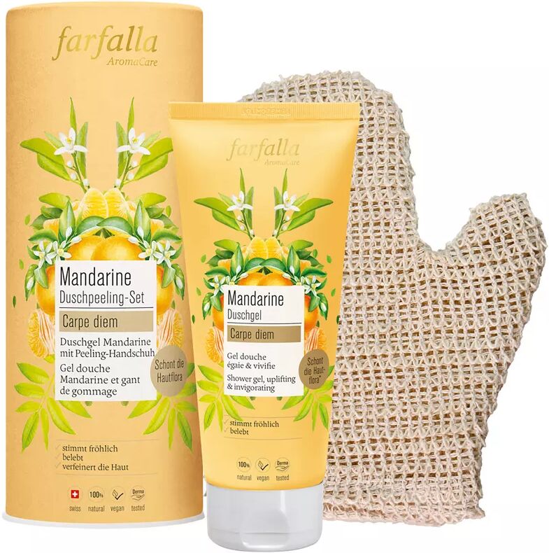 farfalla - Mandarine Duschpeeling-Set, Set