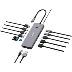 Verbatim CMH-14 USB Typ-C 5000 Mbit/s Silber