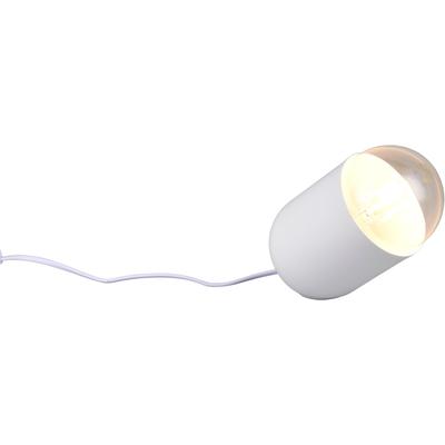 REALITY LEUCHTEN Tischleuchte "NARA, Tischlampe inkl. Leuchtmittel 1x E27 806 Lumen 2700K warmweiß", weiß (weiß matt), 1, Ø 10,5cm H: 14,5cm, 2 Stk., Leuchten, Tischleuchte mit Schnurschalter und wechselbarem Leuchtmittel (inkl.), Tischleuchte