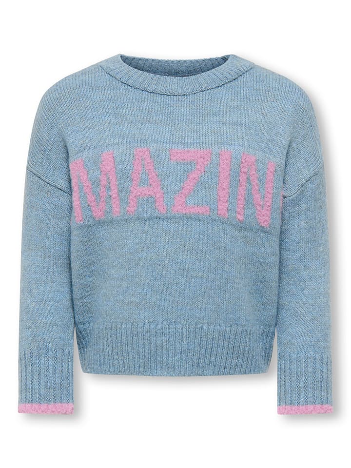 KIDS ONLY Pullover "Amour" in Hellblau/ Rosa - 110
