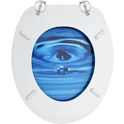 vidaXL, WC Deckel, Zakaria (2 Stück Blauer Wassertropfen)