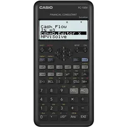 Casio, Taschenrechner, FC-100V Calculator Pocket Financial Calculator Gray (Batteriebetrieb)