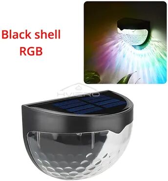 Multicon Wholesale Hub Outdoor LED Solar Fence Lamp, Waterproof Wall Lights, Warm White Path Lighting For Fence And Terrace black rgb