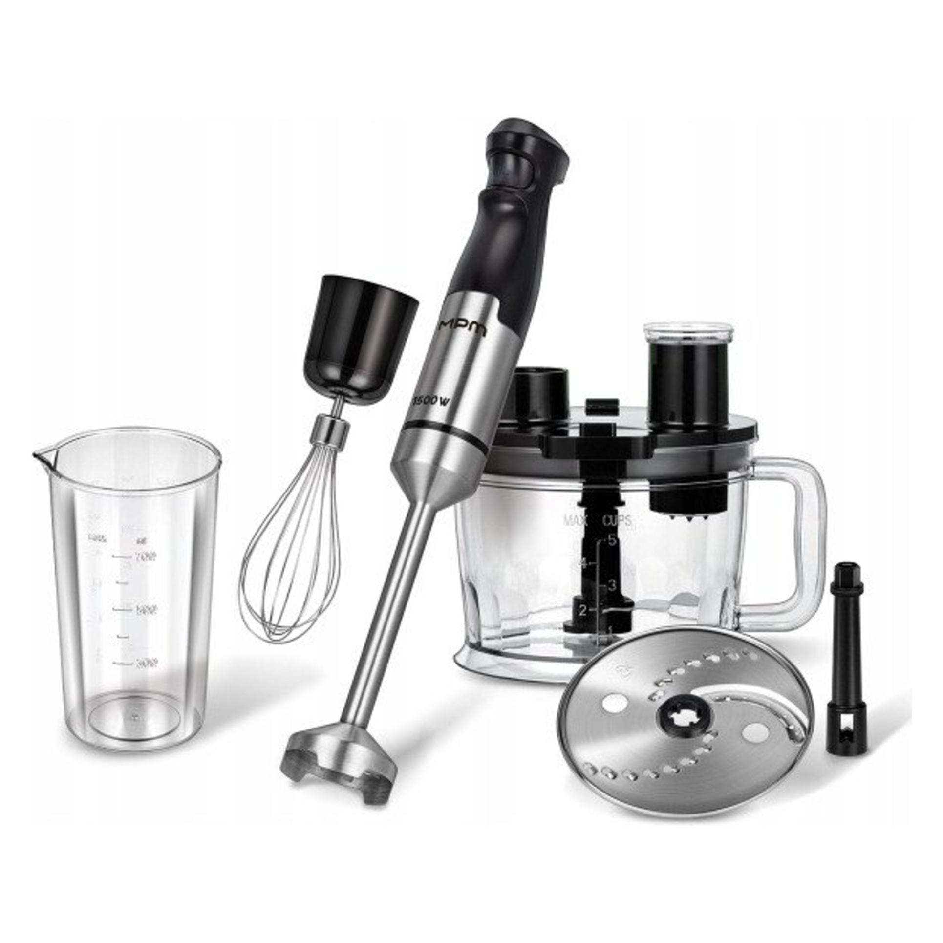 MPM BLENDER RĘCZNY MBL 39M CZARNY 1500W ZESTAW (MBL-39M)