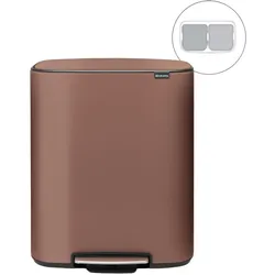 Brabantia Cestino per Rifiuti, Abfalleimer, Grau, Silber