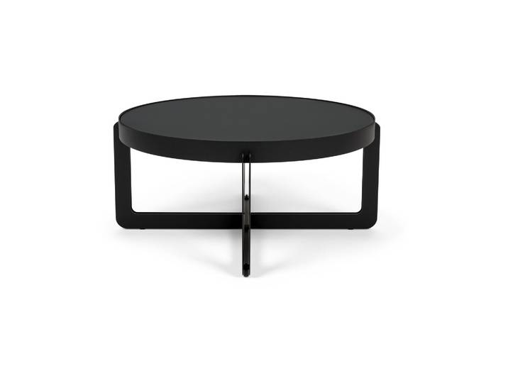 Table basse ronde en acier noir Centre