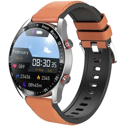 Smartwatch mit Bluetooth-Anrufen und 1,28-Zoll-Display - belt orange