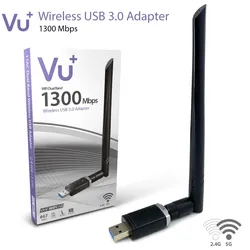 VU+® Dual Band Wireless USB 3.0 Adapter 1300 Mbps inkl. 6 dBI Antenne