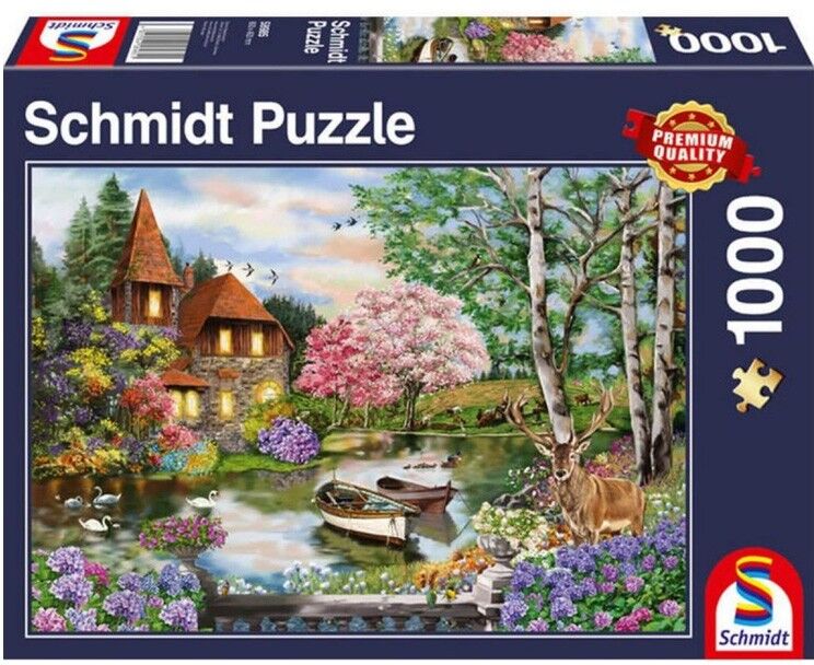 Puzzle 1000 pcs Maison au bord du lac - Puzzles Schmidt