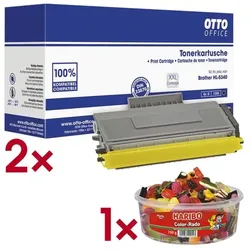 OTTO Office 2x Druckkassette ersetzt Brother »TN-3280« inkl. Fruchtgummi »Color-Rado« Party schwarz