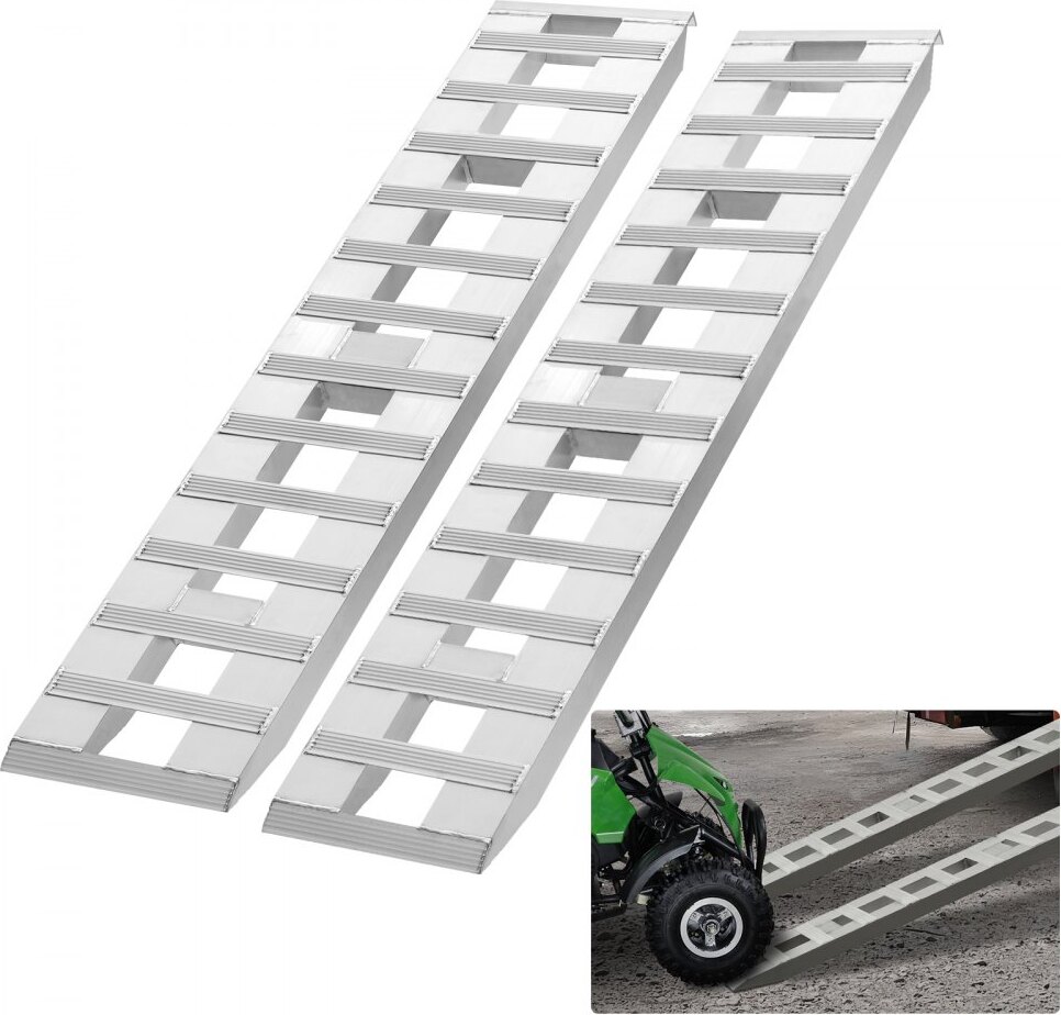 Aluminiumlegierung Autorampe - 2721,6 kg Tragkraft - Laderampe 183x38 cm - 2 Stück - ideale Transportlösung für Fahrzeuge