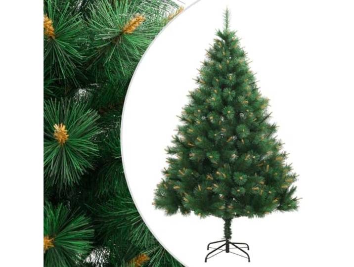 vidaXL Kunstkerstboom met scharnieren en standaard 240 cm