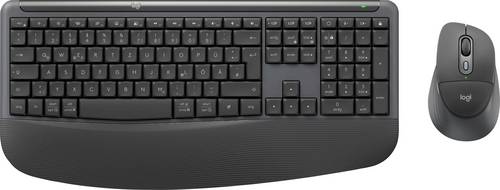 Logitech Signature Comfort Plus Kabellos Tastatur, Maus-Set Deutsch, QWERTZ Graphit