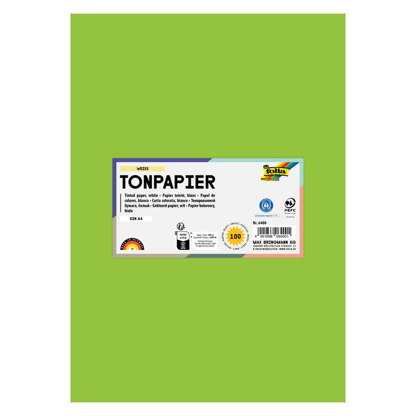 Folia Tonpapier, DIN A4, 130 g/qm, maigrn (130 g/m², 1x) (6450)