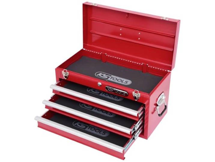 KS Tools 891.0003 Coffre À Outils Vide Avec 3 Tiroirs (911.0100) Coffre à outils vide avec 3 tiroirs et plateau