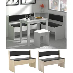 VCM, Sitzbank, Holz Eckbank Sitzbank Bank Truhe Esal 80 x 110 x 42 cm (80 cm)