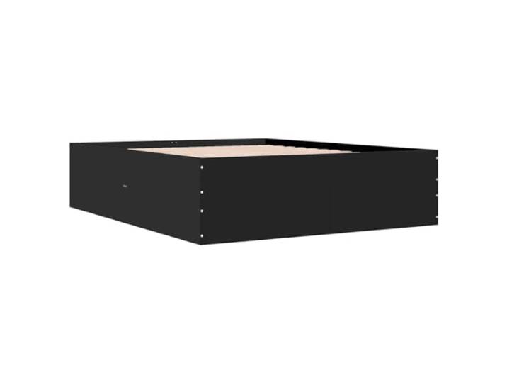 KTHLBRH Bettgestell Schwarz 150 x 200 cm aus mehrschichtigem Holz Lattenrost inklusive, Sperrholz, modernes Design, optimale Unterstützung, Schlafzimmer