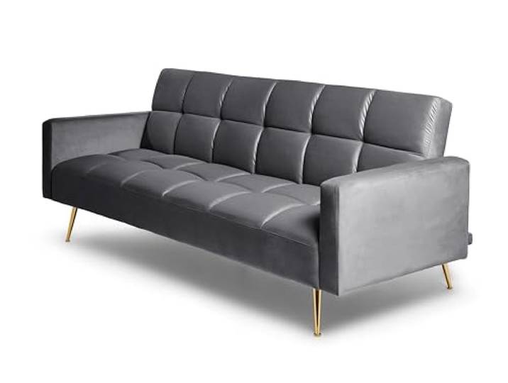Jahnke SCHLAFSOFA Chillax POSH Samt Platingrau