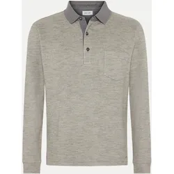 Pullover mit Polo-Kragen Grau M
