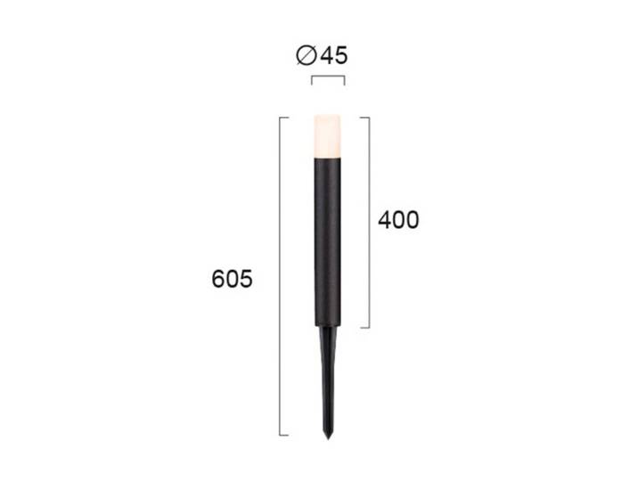 LED grondspies lamp Faro, IP65 Faro, zwart, Aluminium, Modern