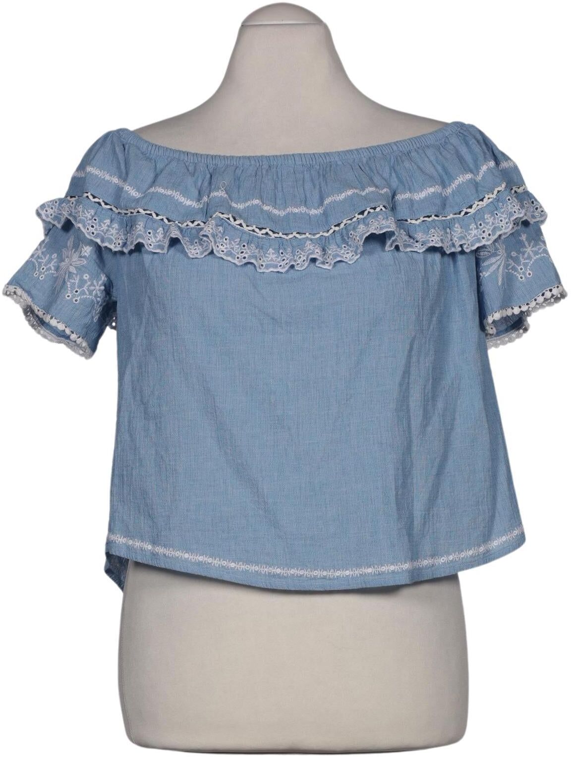 Pepe Jeans Damen Bluse, Hellblau, Gr. XL, Baumwolle - Second Hand