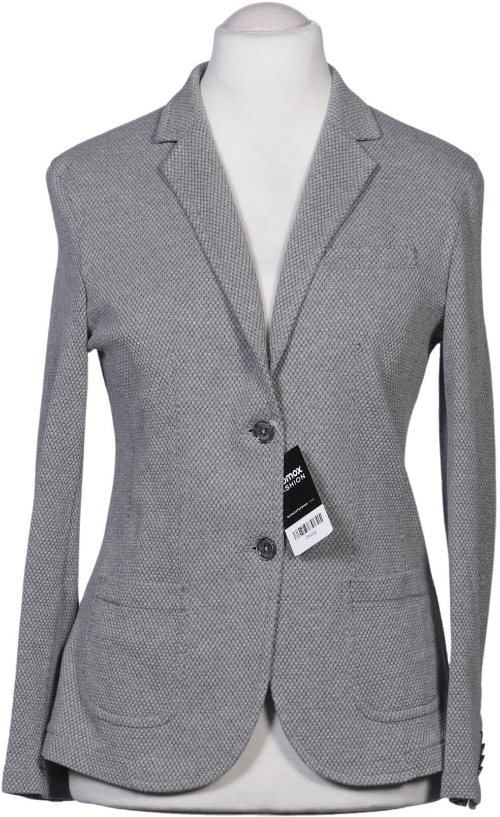 Trixi Schober Damen Blazer, Grau, Gr. EU 46, Baumwolle - Second Hand