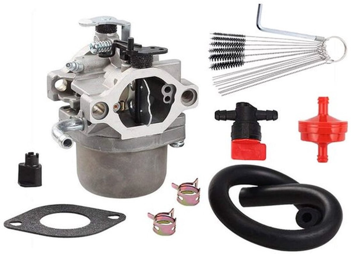Carburateur 590399 voor grasmaaier, zilver, compatibel met 796077, 799245, 21A707, 21R707 en 21R777