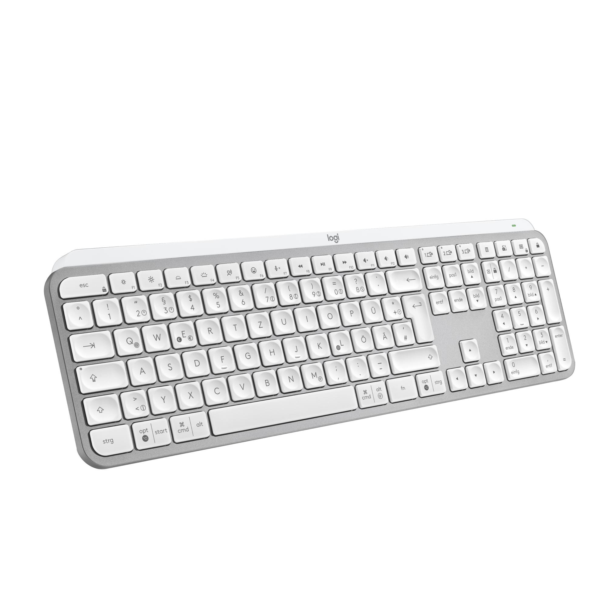 Logitech MX Keys S Tastatur kabellos (Logi Bolt), Weiß (Layout: englisch US)