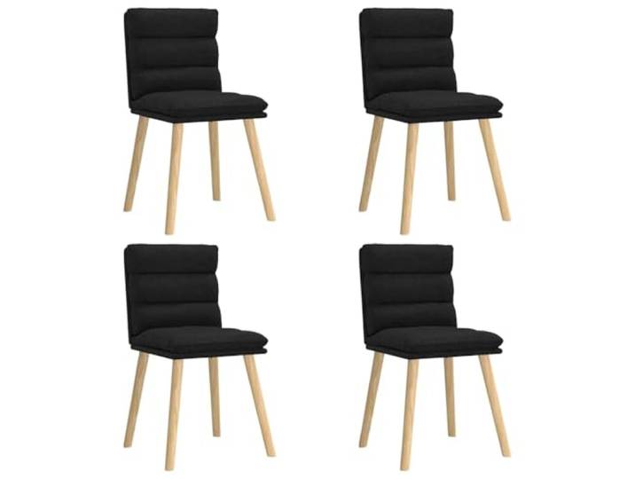 KUTYWEXFM 4er Set Esszimmerstühle Stoff Schwarz Polsterstuhl Moderne Küchentische Ergänzung für Wohnzimmer und Esstisch. Dick gepolsterte Sitzfläche für hohen Sitzkomfort.
