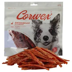 Corwex Entenbrust in Streifen Hundesnack 500 Gramm