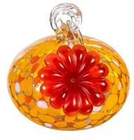 Evergreen Trio Stake Glass Hummingbird Feeder
