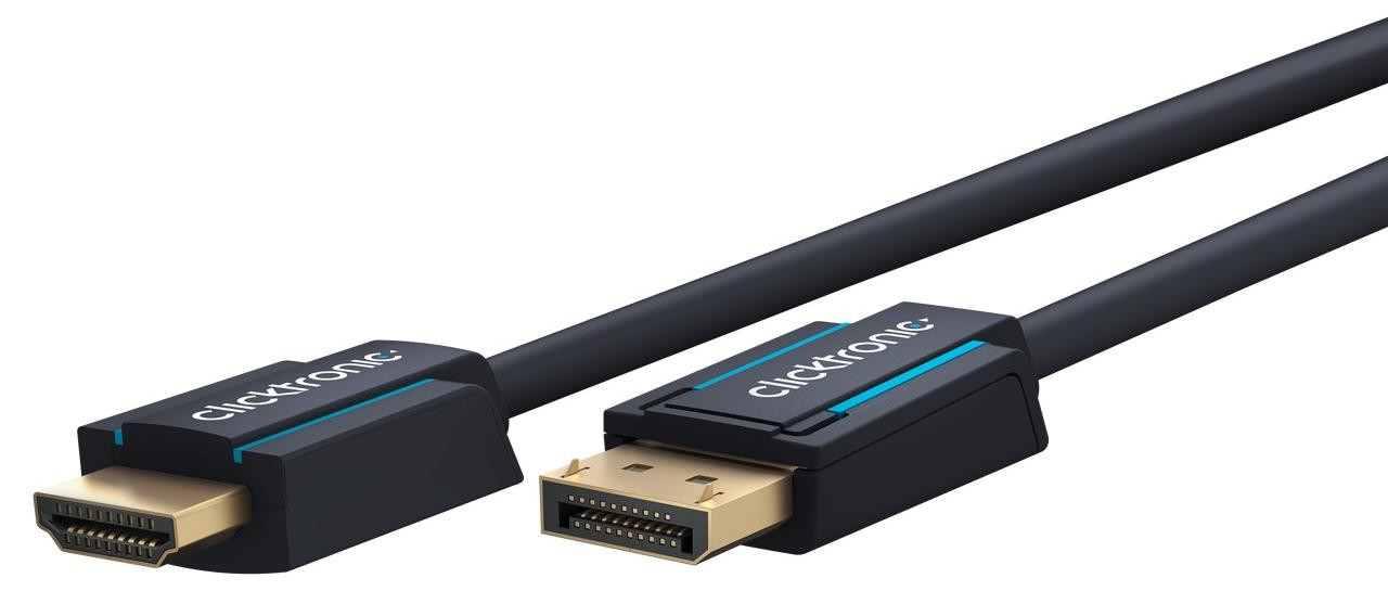 Clicktronic Actieve DisplayPort naar HDMI adapterkabel, 4K/60Hz, 2 meter