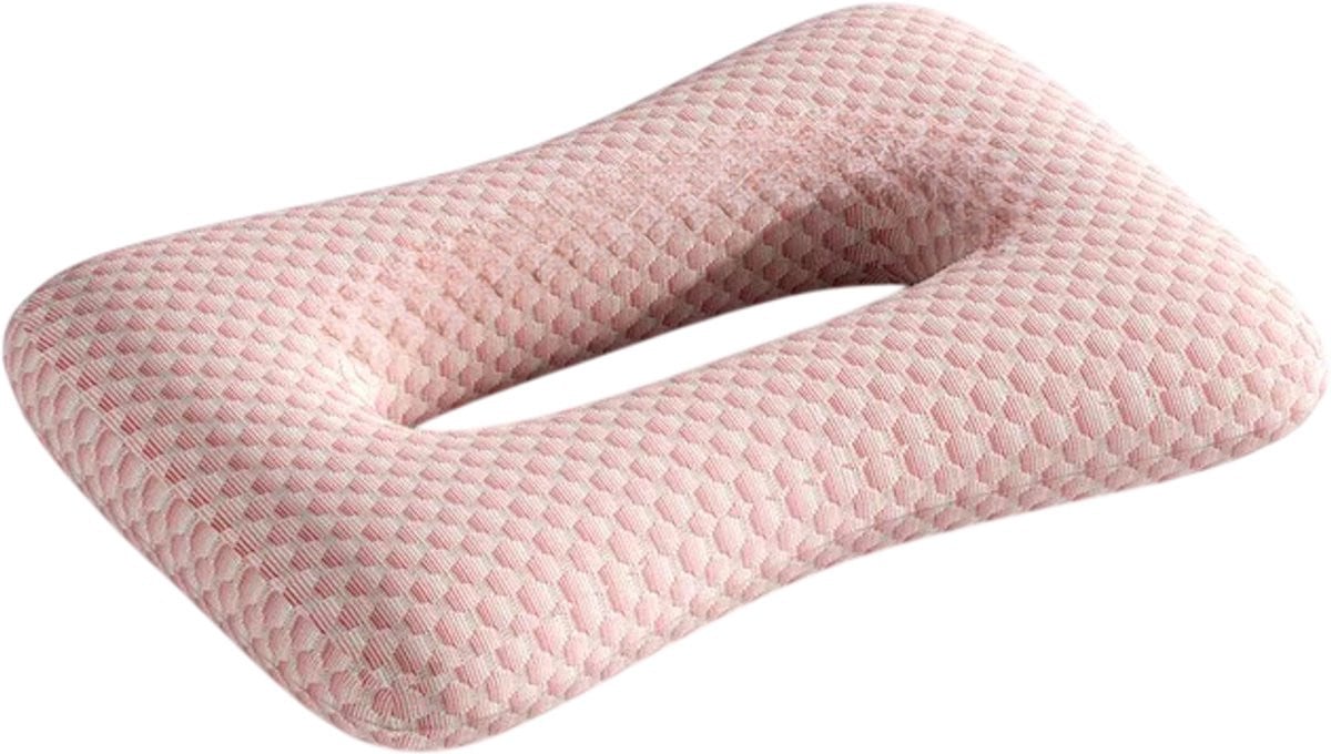 Rimmo Beauty Kussen Anti-Aging – Roze Gezichtskussen voor Zijslapers en Oordrukverlichting