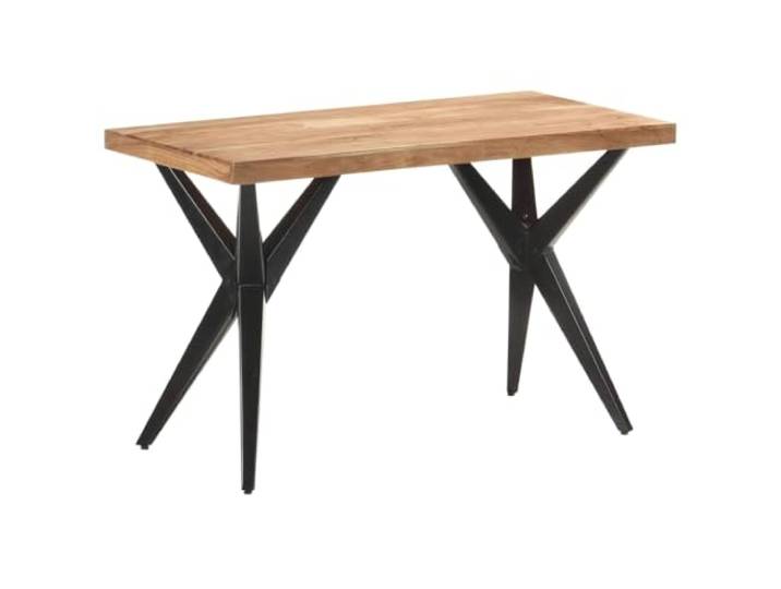 Todiikf Esstisch Massivholz 120x60x76 cm Holz Tisch Küchentisch Akazie Kompakter Speisetisch für Küche und Esszimmer mit einzigartiger Holzmaserung und robustem Stahlgestell.