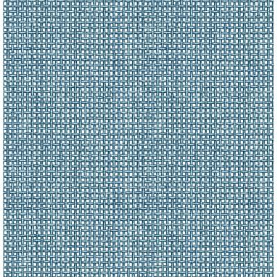 A-Street Prints Zia Blue Basketweave Wallpaper