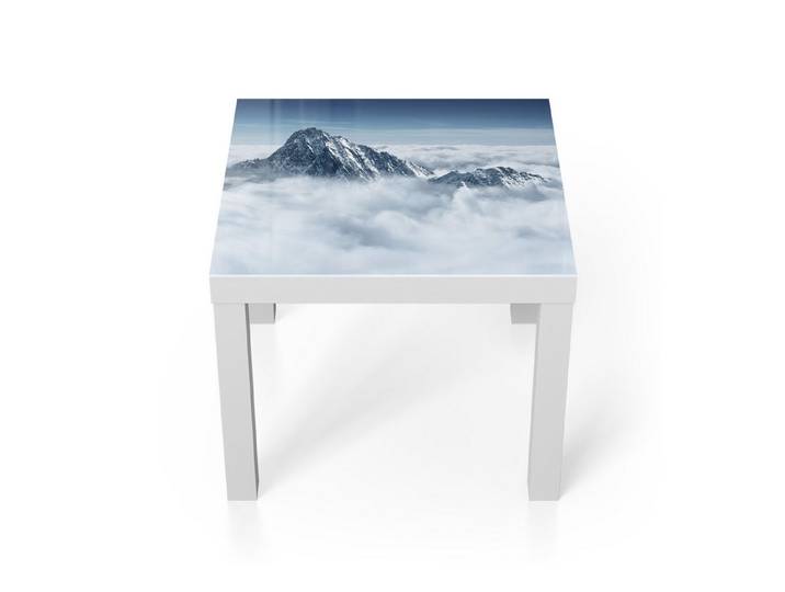DEQORI Couchtisch 'Himmlische Gipfel', Glas Beistelltisch Glastisch modern